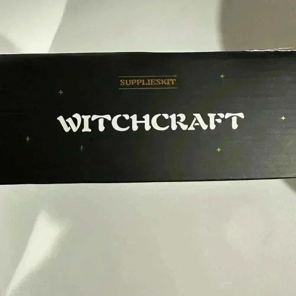 Witchcraft Kit Supplies Set Black Gold Open Box! Halloween Wicca